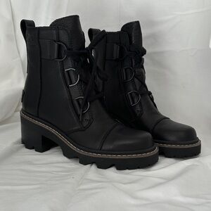 Sorel NWB Black Women's Lace-Up Boots